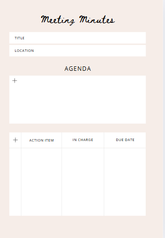 Light Orange Minimalist Youth Business Meeting Minutes