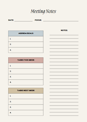 Minimalist & Professional Meeting Minutes