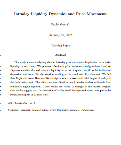 Intraday Liquidity Dynamics and Price Movements